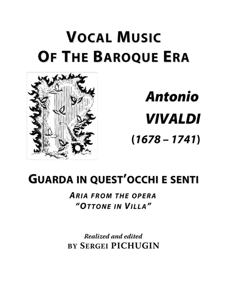 VIVALDI Antonio: Guarda in quest'occhi e senti, aria from the opera "Ottone in Villa", arranged for image number null