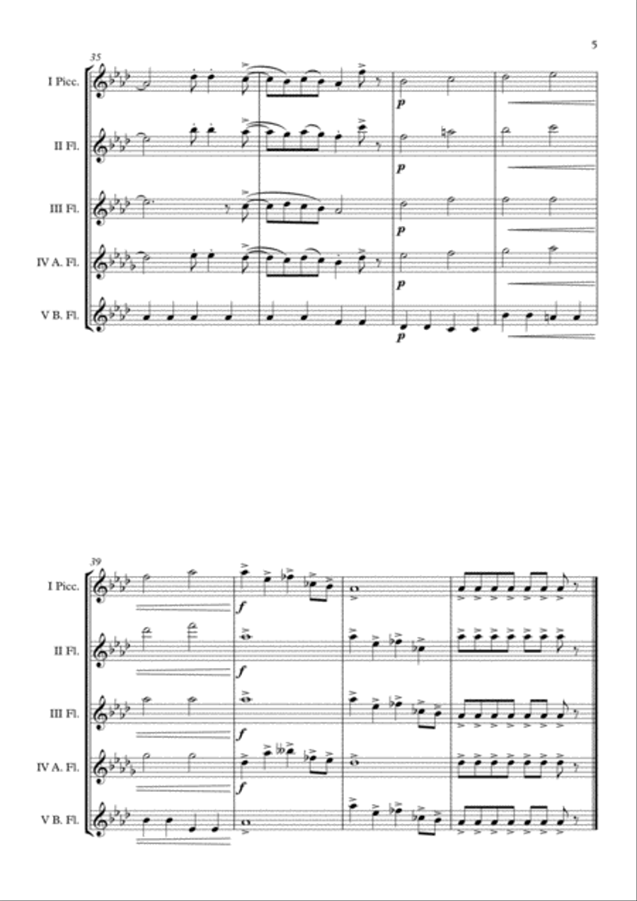 Macgyver - Theme Flute Choir scores gallery preview page 6