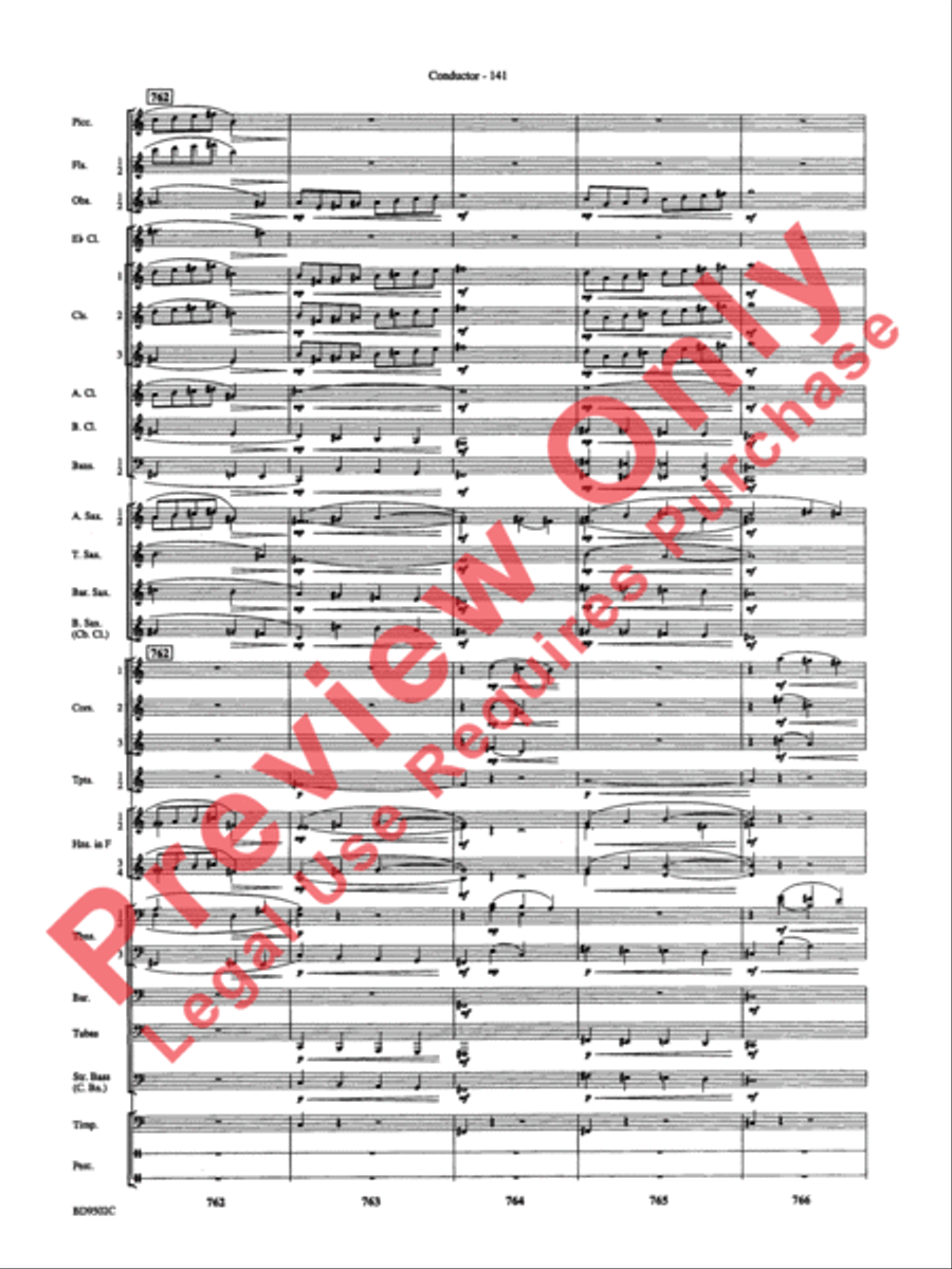 Symphony No. 3 for Band Concert Band scores gallery preview page 144