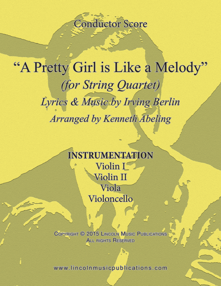 A Pretty Girl is Like a Melody (for String Quartet) String Quartet scores gallery preview page 1