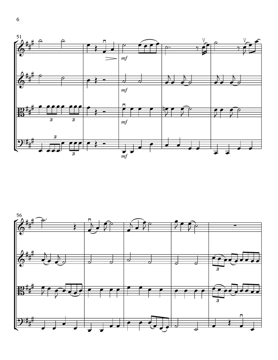 (they Long To Be) Close To You String Quartet scores gallery preview page 6