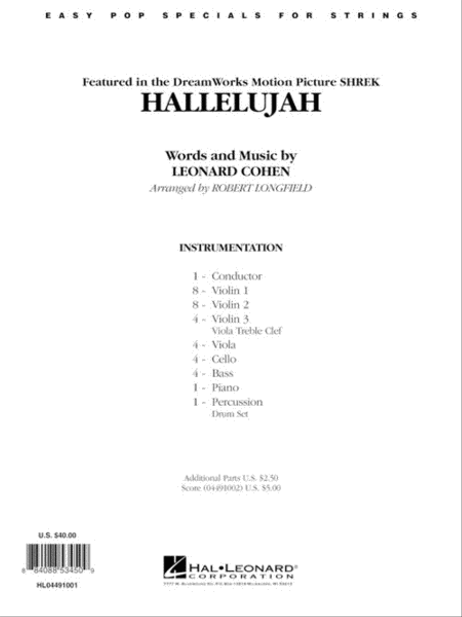 Hallelujah Hallelujah String Orchestra scores gallery preview page 9