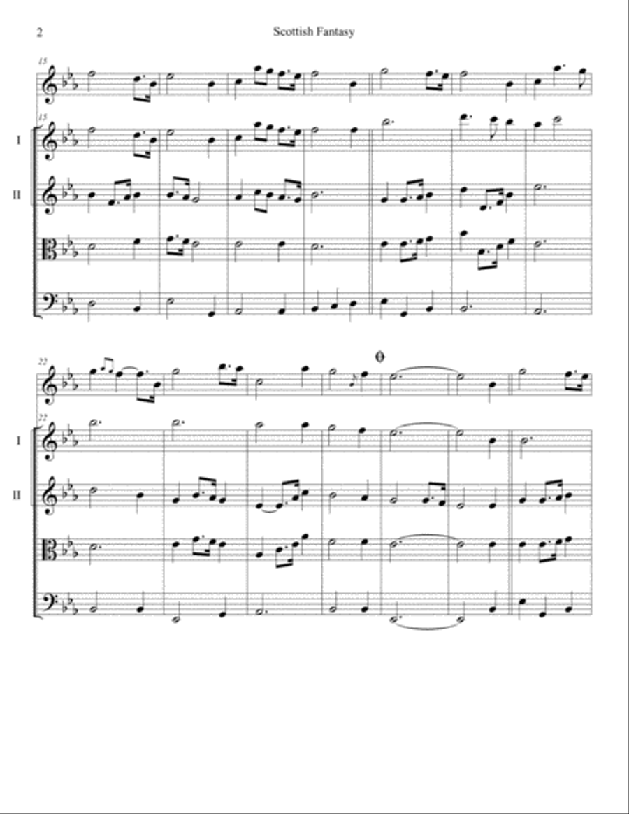 Scottish Fantasy String Quartet scores gallery preview page 3