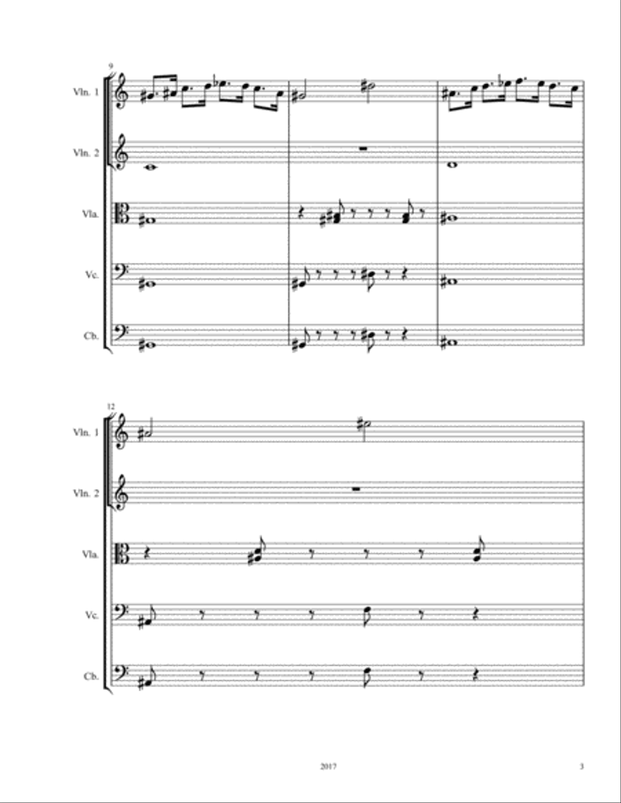 Day at the Beach Day at the Beach String Quartet scores gallery preview page 3