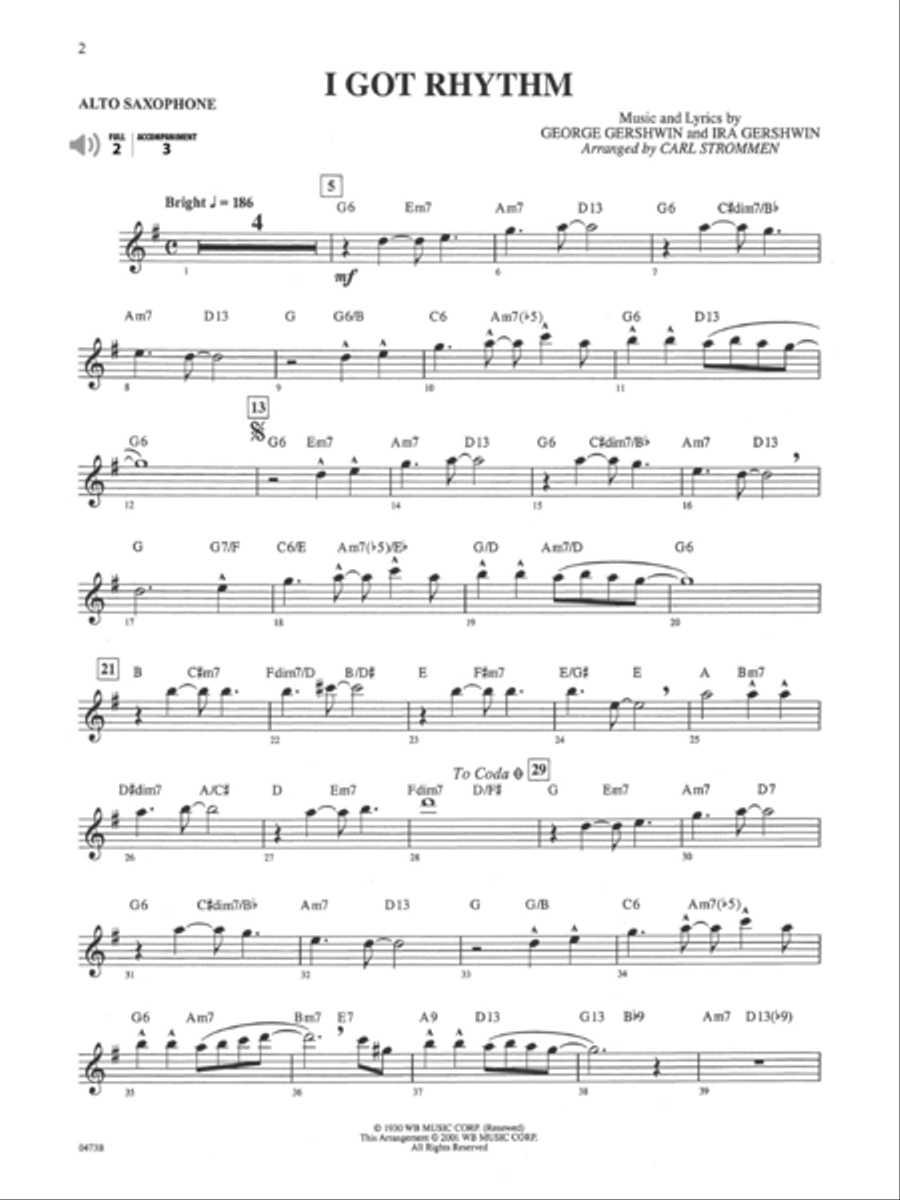 Gershwin by Special Arrangement Alto Saxophone scores gallery preview page 3