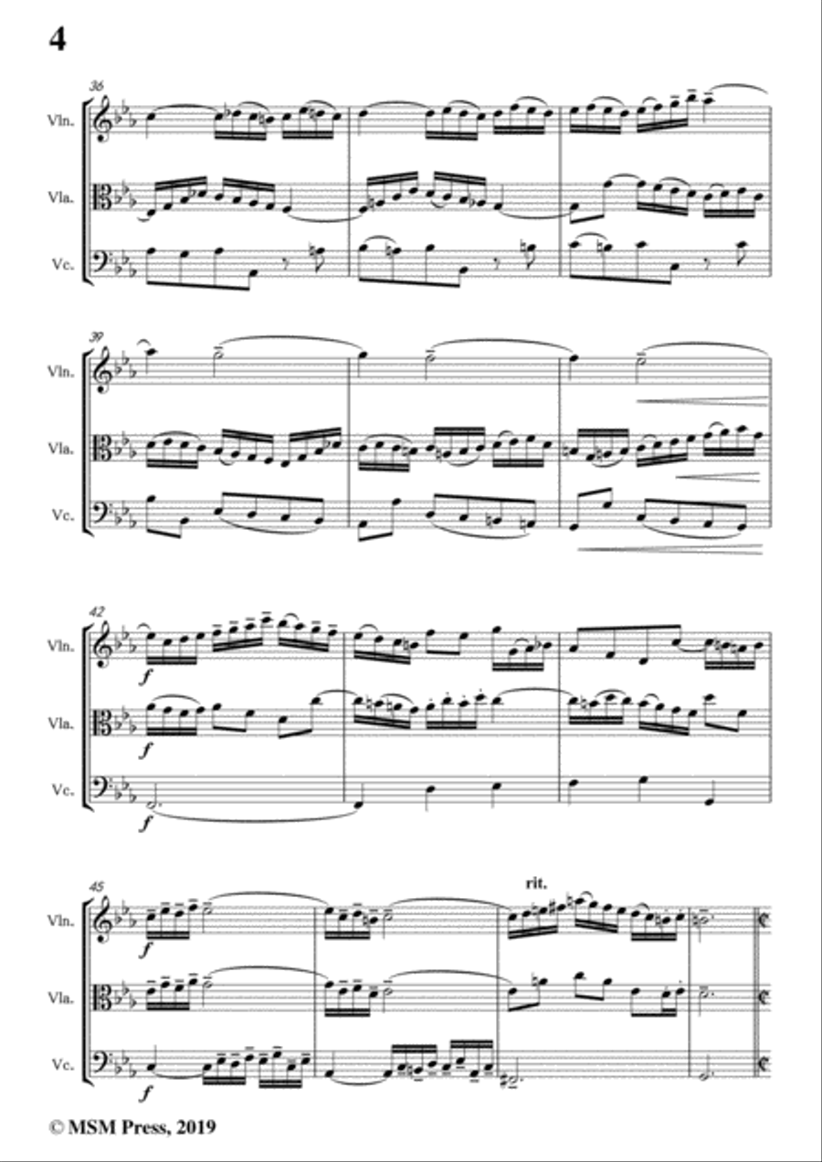 Mozart-Preludes and Fugues,K.404a No.5,for Violin,Viola&Cello String Trio scores gallery preview page 6