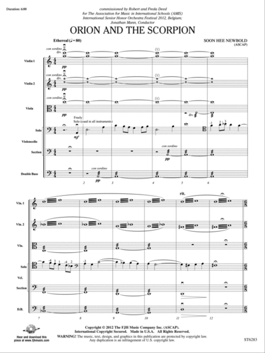 Orion and the Scorpion: Score String Orchestra scores gallery preview page 3