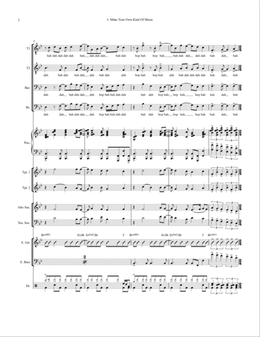 Make Your Own Kind Of Music Large Ensemble scores gallery preview page 2