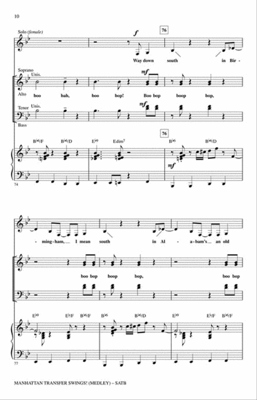 Manhattan Transfer Swings! Choir scores gallery preview page 5