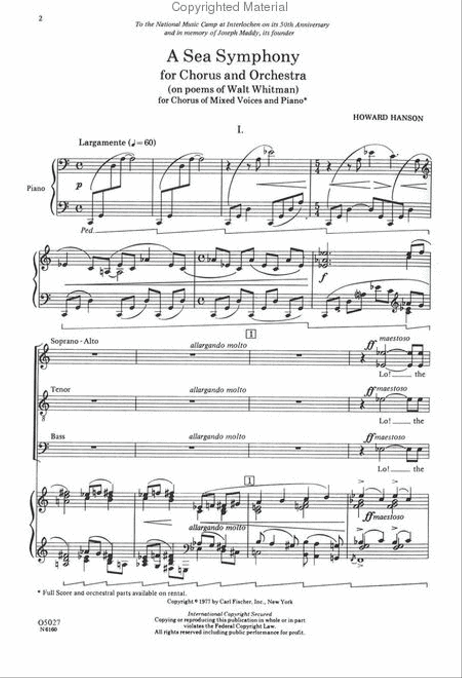A Sea Symphony 4-Part scores gallery preview page 2