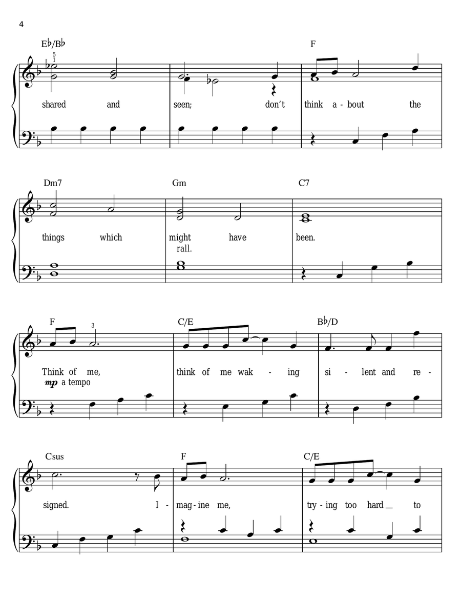 Think Of Me (from The Phantom Of The Opera) Voice scores gallery preview page 4