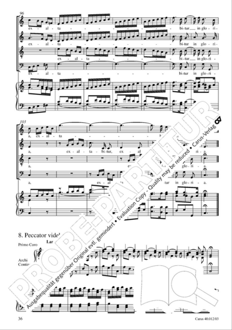 Beatus vir (How blest is he) Psalm 111 4-Part scores gallery preview page 37