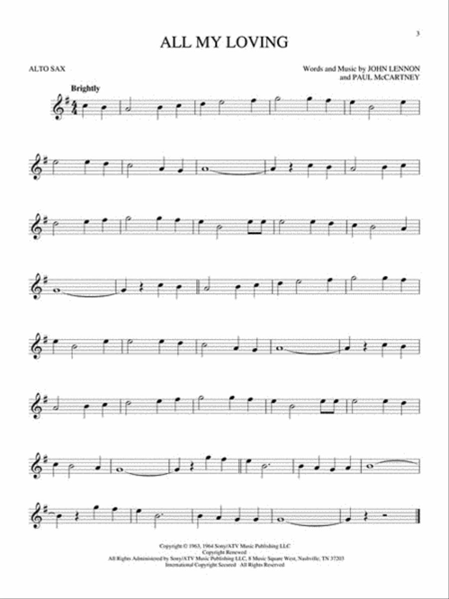 Best of the Beatles – 2nd Edition Alto Saxophone scores gallery preview page 4