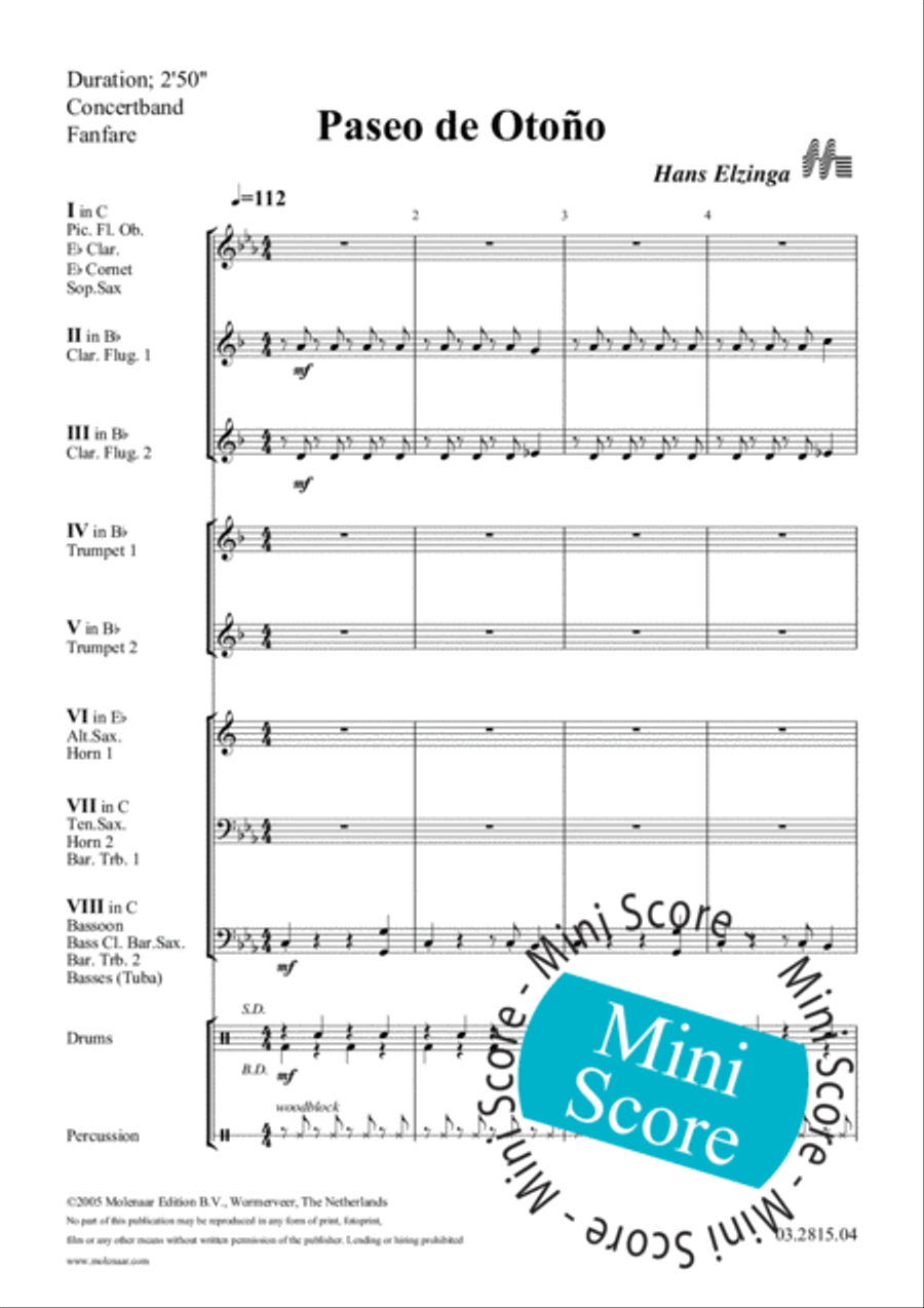 Paseo de Otono Concert Band scores gallery preview page 5