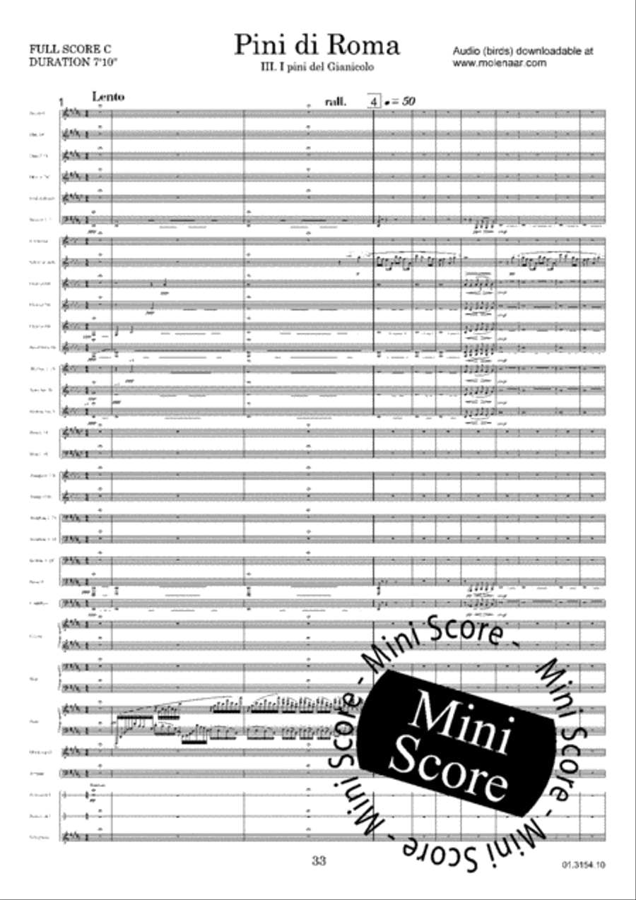 Pini di Roma Concert Band scores gallery preview page 39