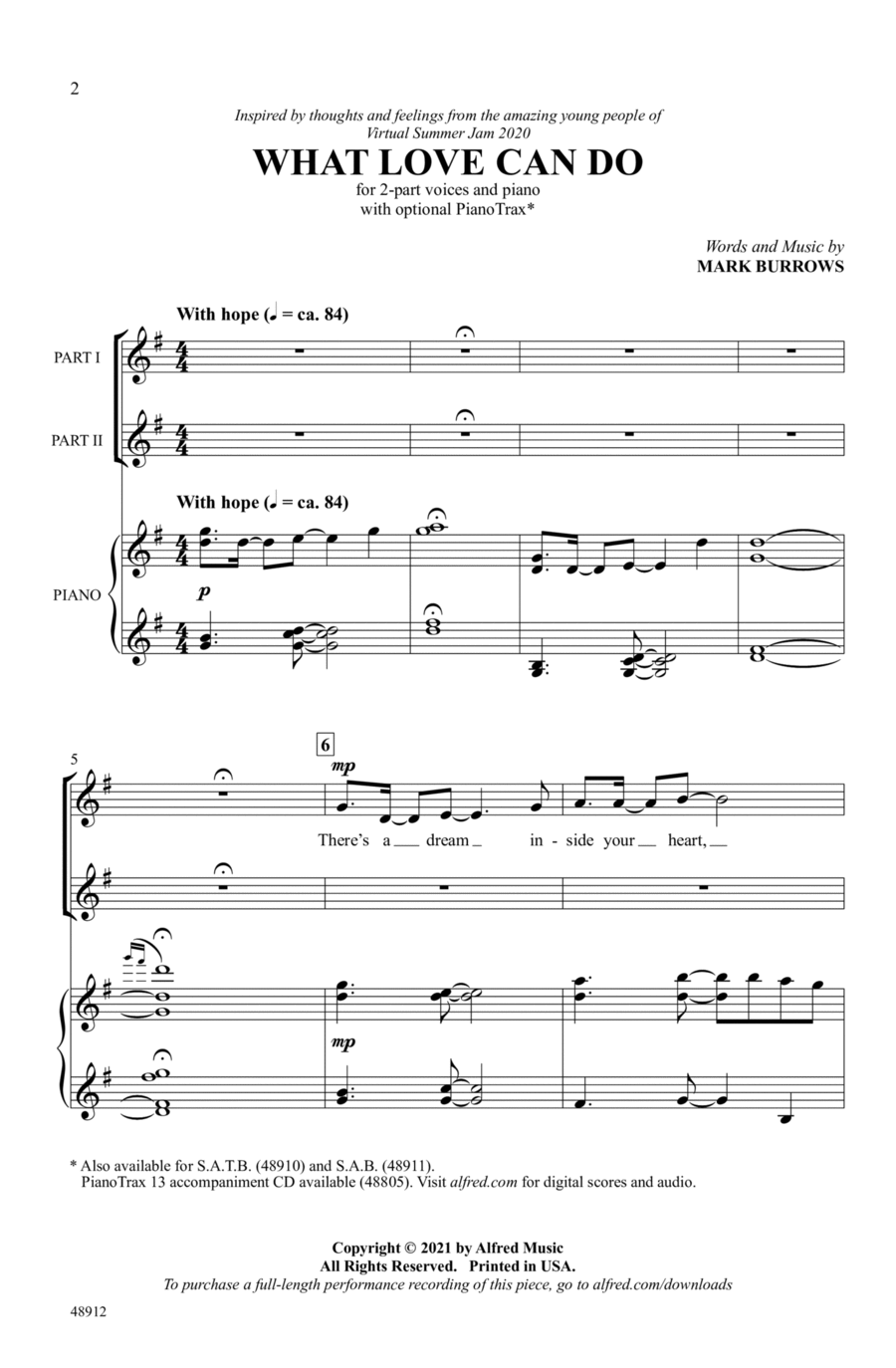 What Love Can Do What Love Can Do Choir scores gallery preview page 1