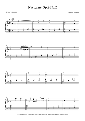Book cover for Nocturne In C Major, Op. 9, No. 2 (originally Eb Major)