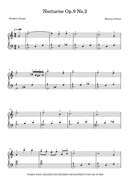 Nocturne In C Major, Op. 9, No. 2 (originally Eb Major) image number null