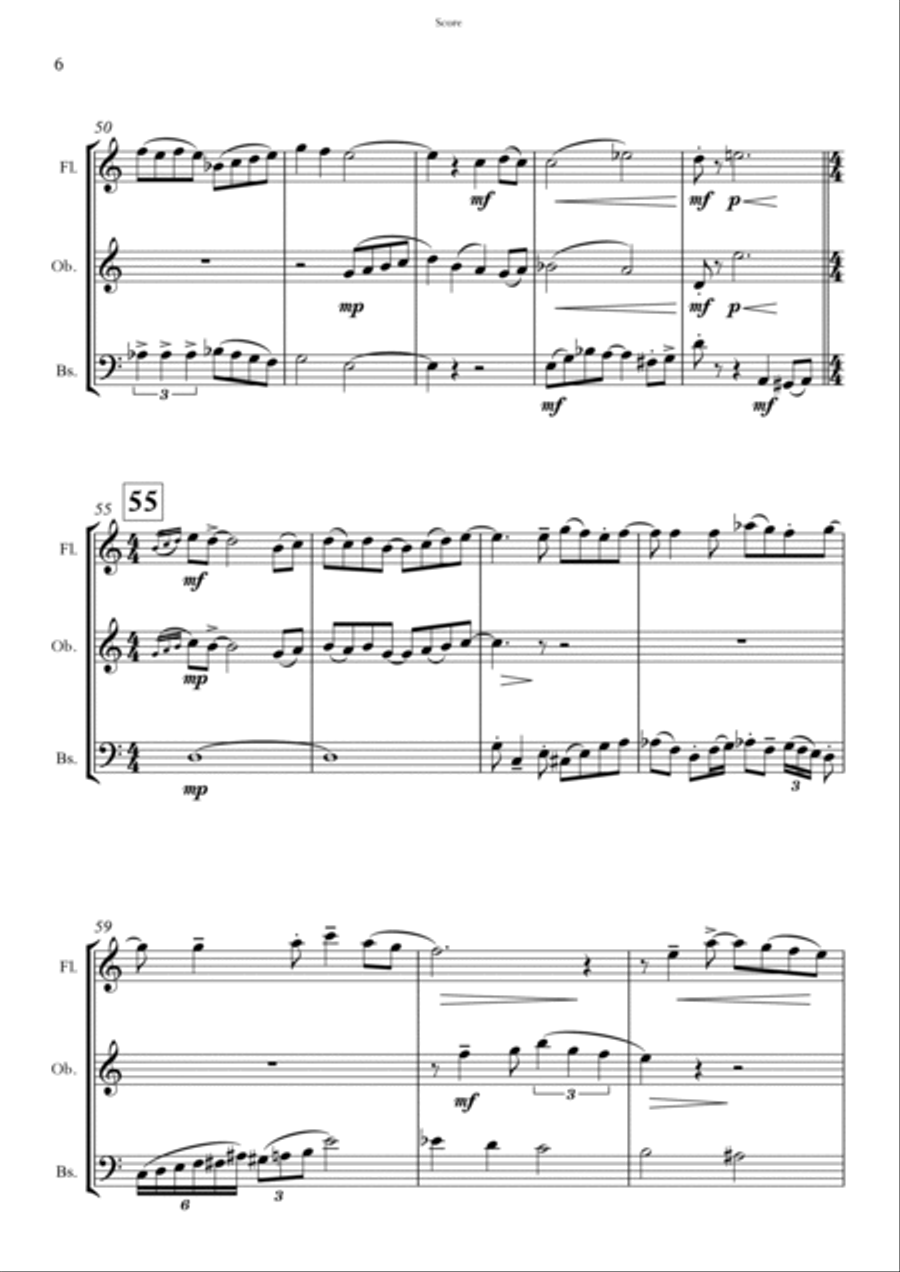 Tereza Da Praia Woodwind Trio scores gallery preview page 6