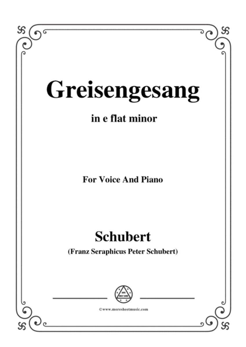 Schubert-Greisengesang,in e flat minor,Op.60,No.1,for Voice and Piano image number null