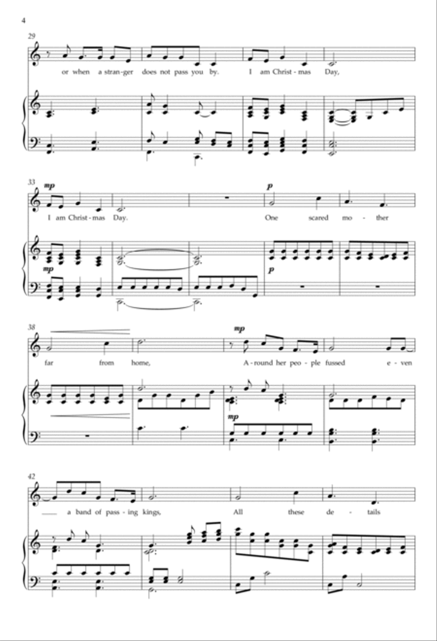 I am Christmas Day Unison Choir scores gallery preview page 4
