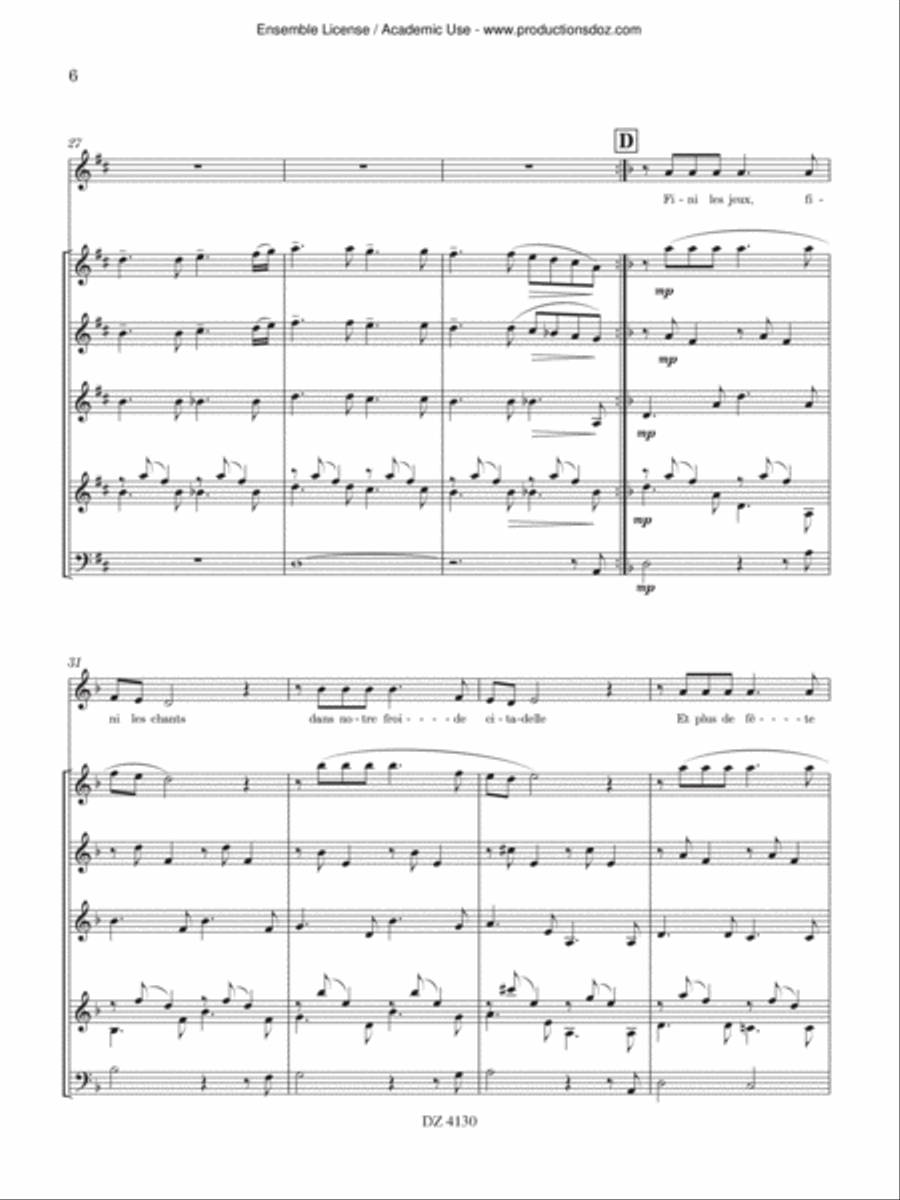4 Mélodies simples Orchestra scores gallery preview page 6