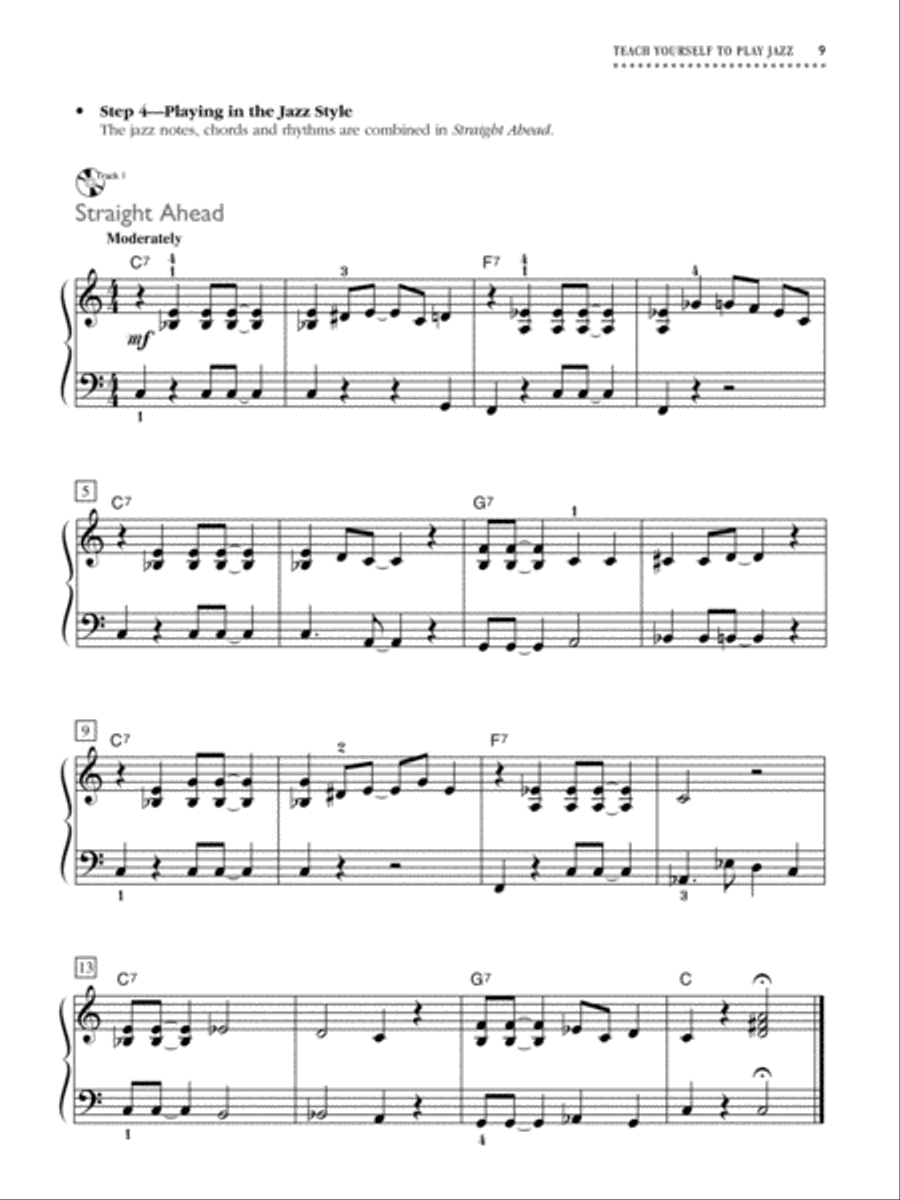 Alfred's Teach Yourself To Play Jazz at the Keyboard - Book/digital audio Piano Method scores gallery preview page 9