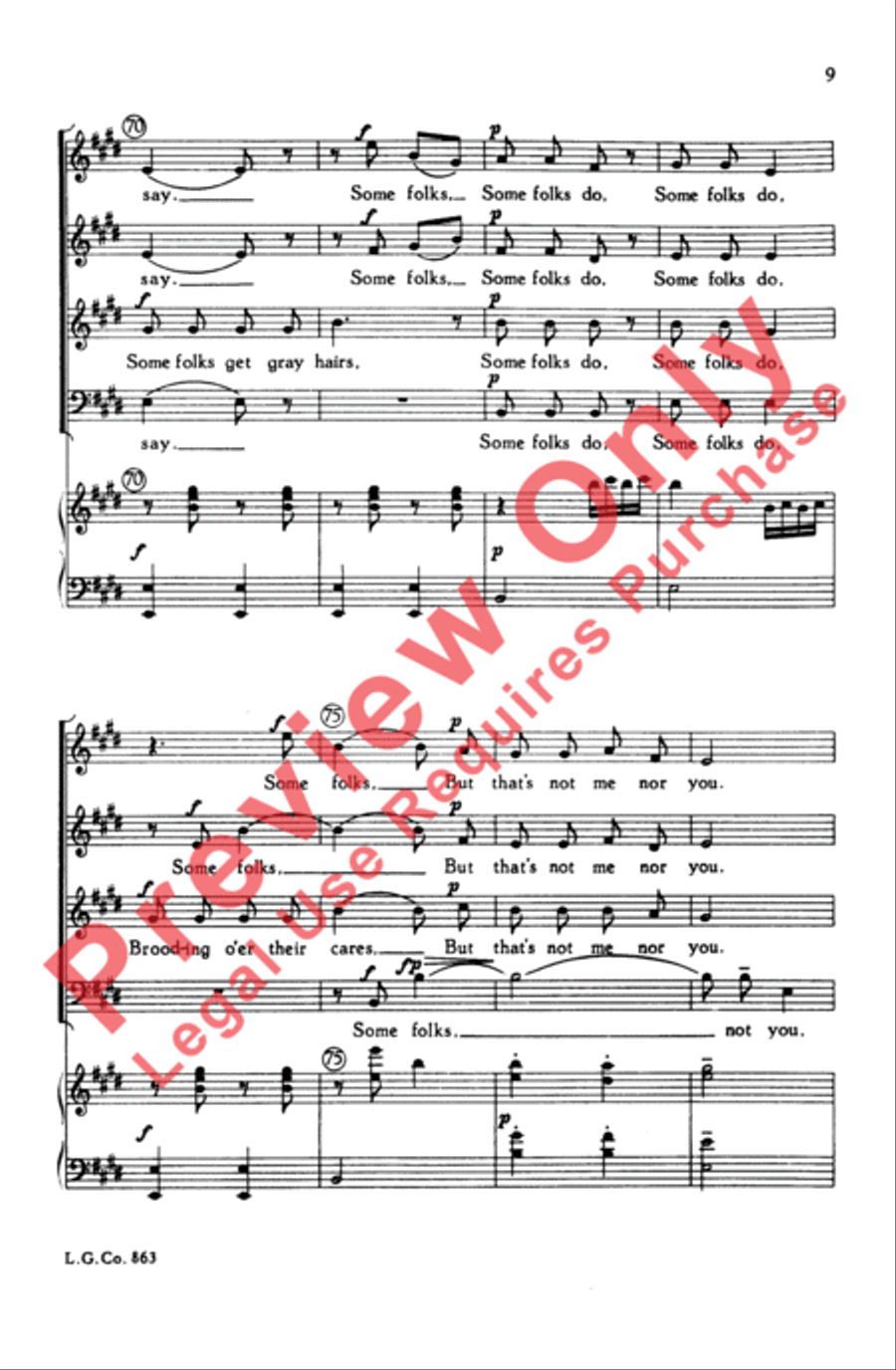 Some Folks 4-Part scores gallery preview page 9
