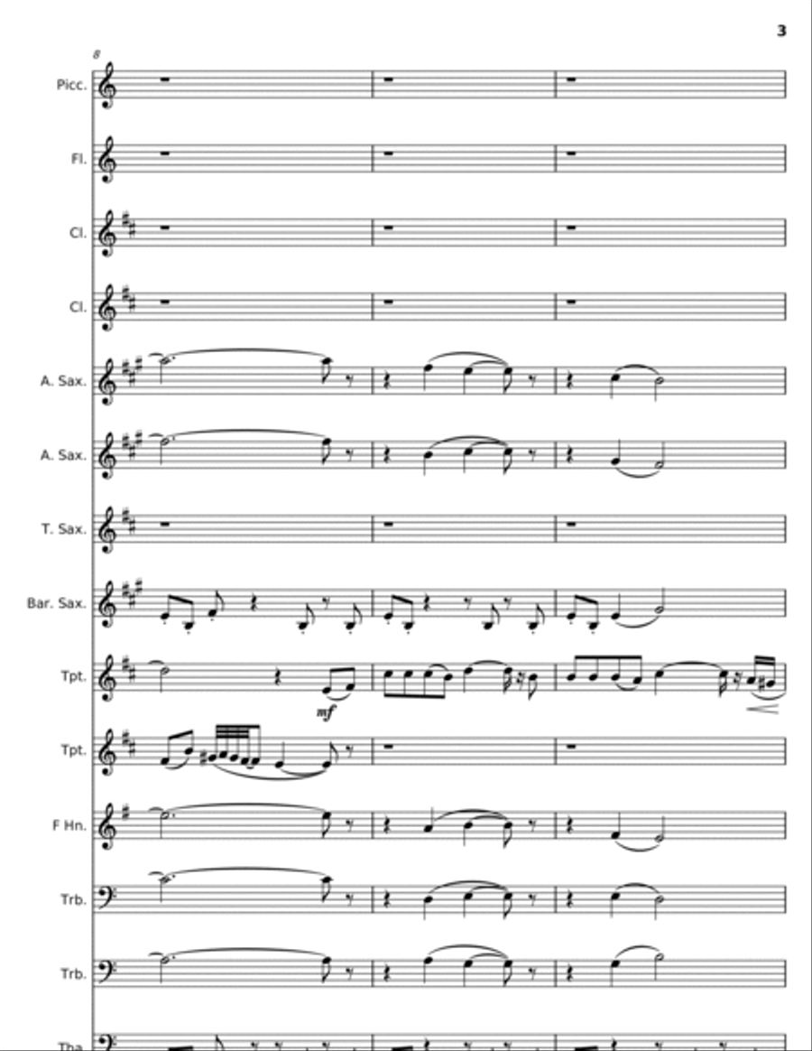 If we were in love Marching Band scores gallery preview page 3