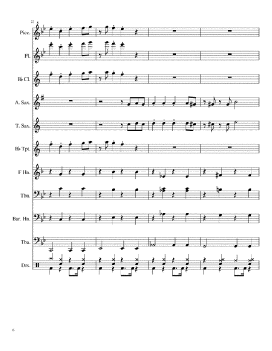 How's The Progress!! Marching Band scores gallery preview page 6