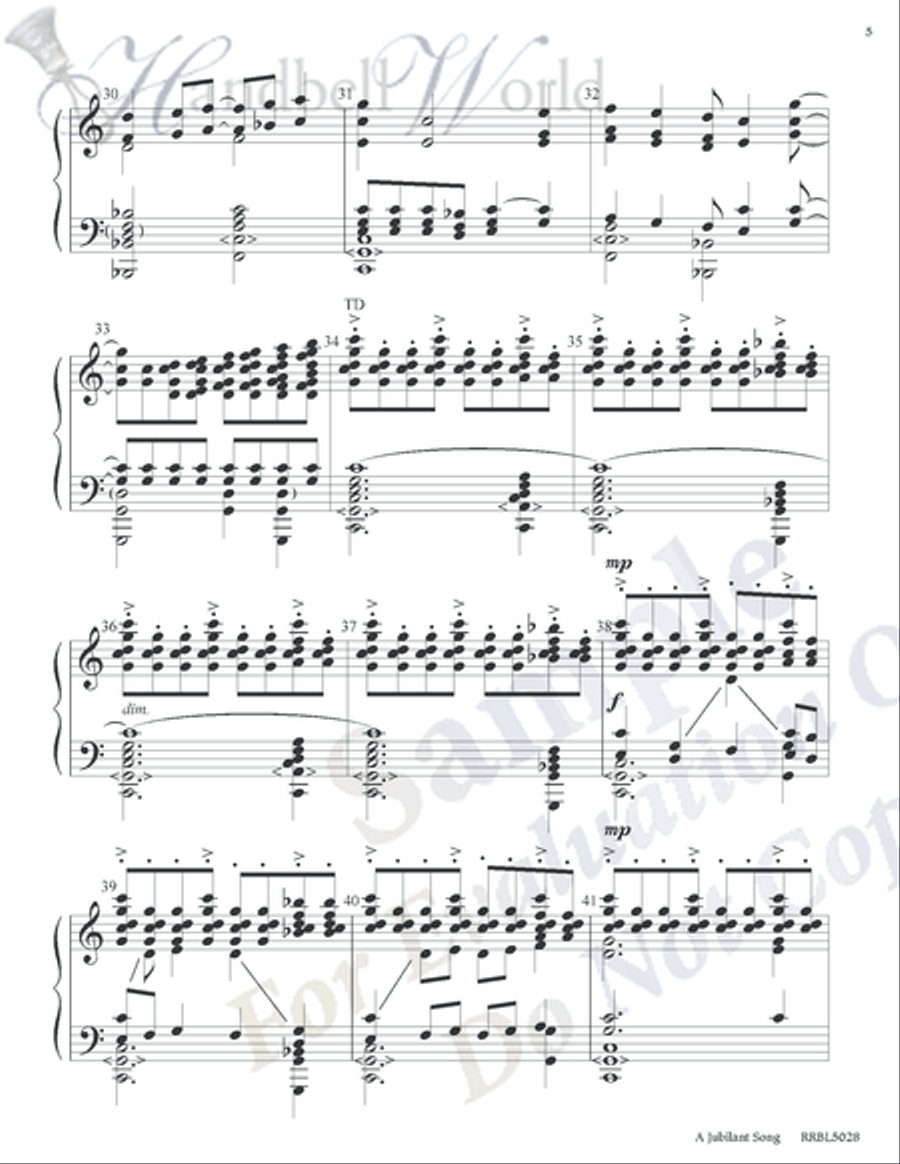Jubilant Song 5-Octaves scores gallery preview page 4