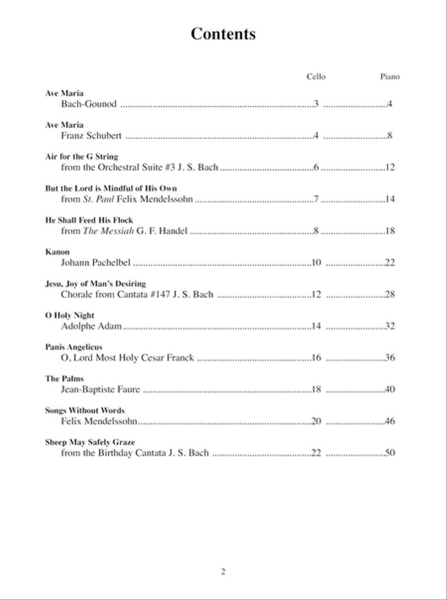 Sacred Melodies for Solo Cello Piano Accompaniment scores gallery preview page 3