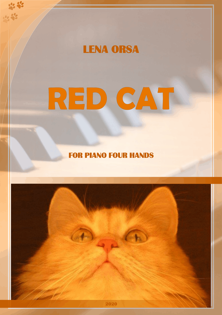 Red Cat for piano 4 hands image number null