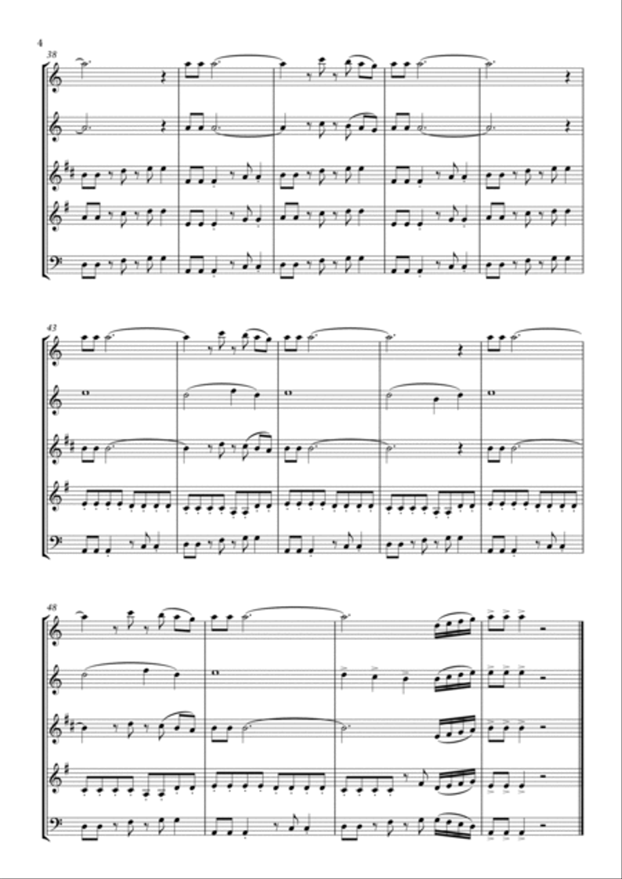 Rock You Like A Hurricane Woodwind Quintet scores gallery preview page 4