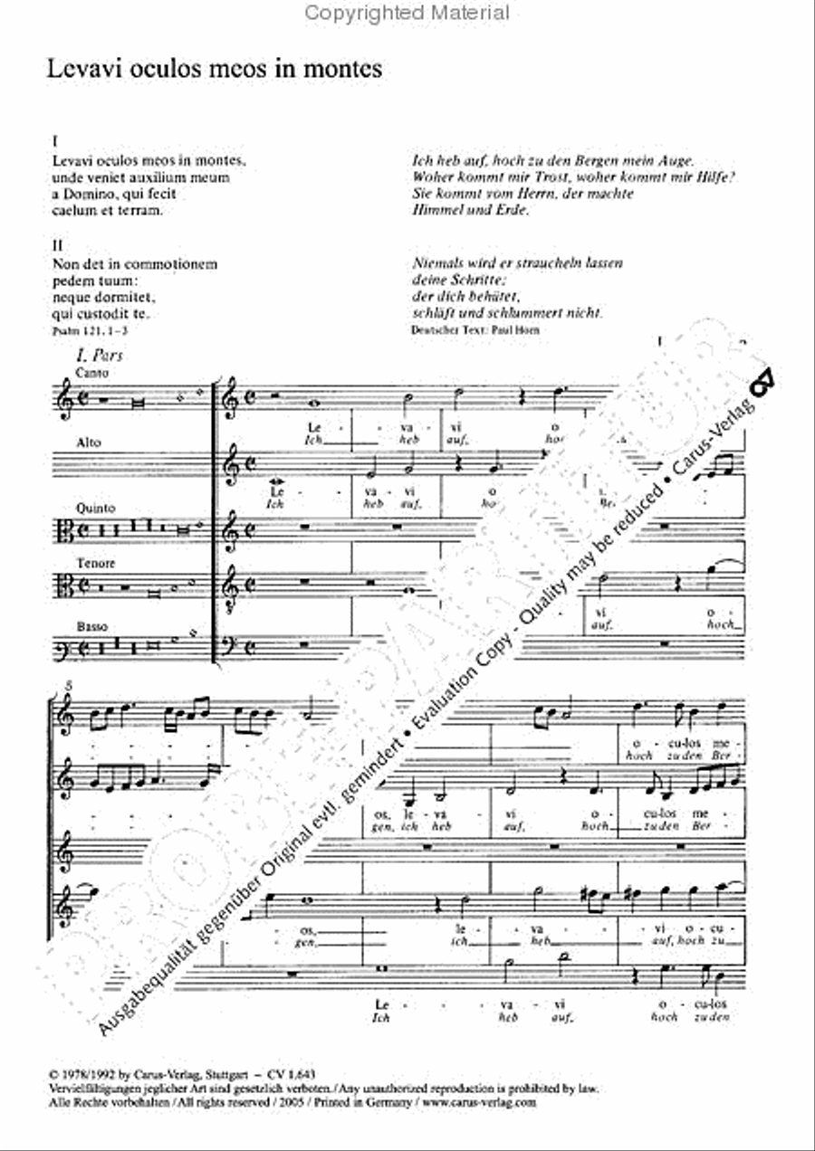 Levavi oculos meos Choir scores gallery preview page 2