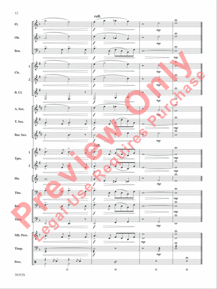 Swan Lake Swan Lake Concert Band scores gallery preview page 13