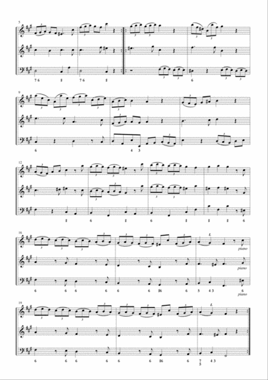 Corelli, Sonata op.2 n.9 in f sharp minor Small Ensemble scores gallery preview page 5