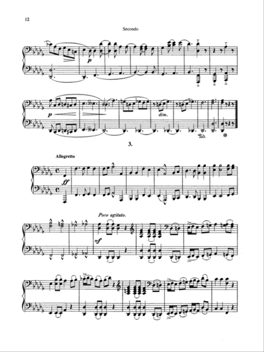 Schumann: Oriental Pictures (Six Impromptus, Op. 66) Piano Duet scores gallery preview page 1