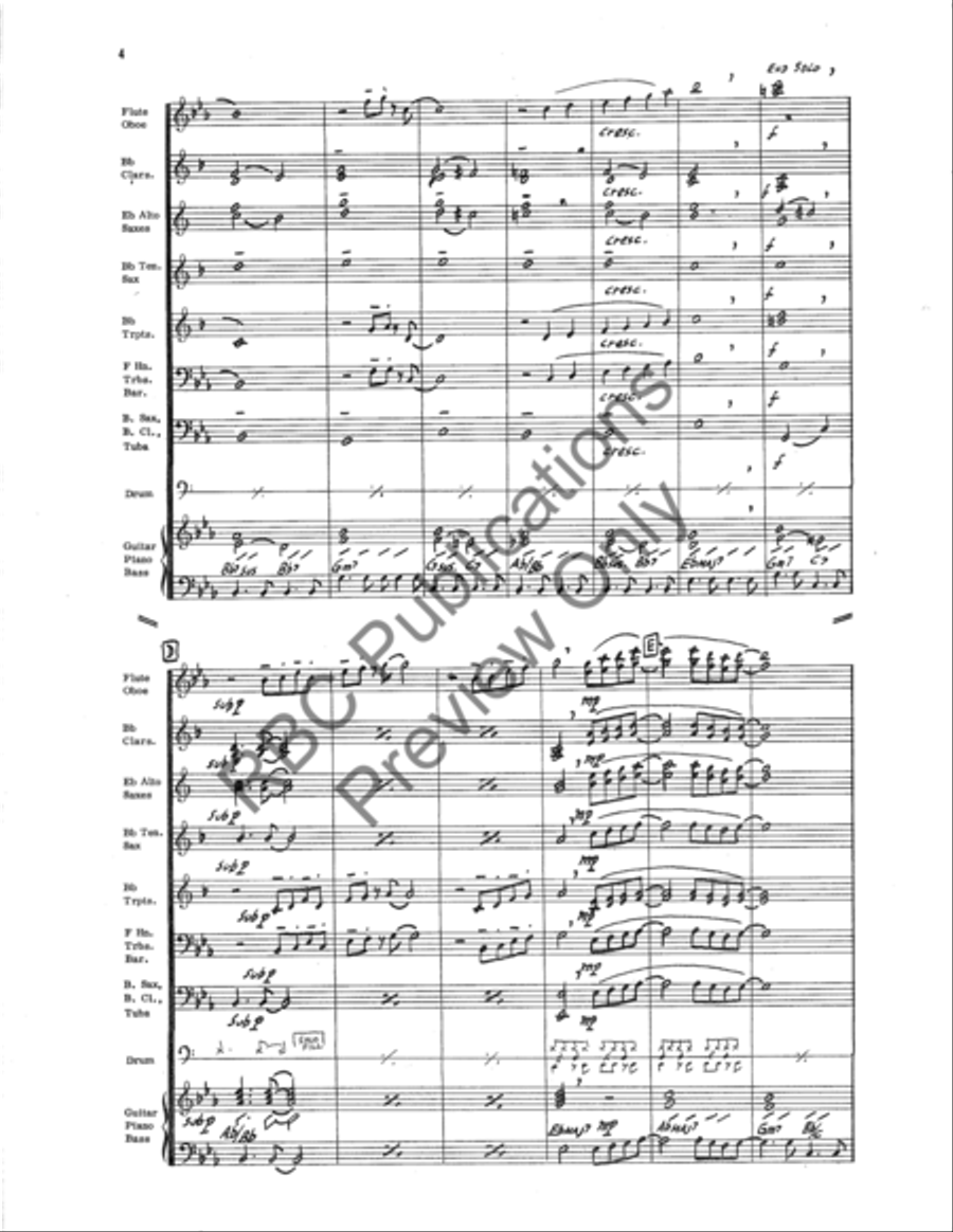 Sweet Saturday Morning Sweet Saturday Morning Jazz Ensemble scores gallery preview page 6