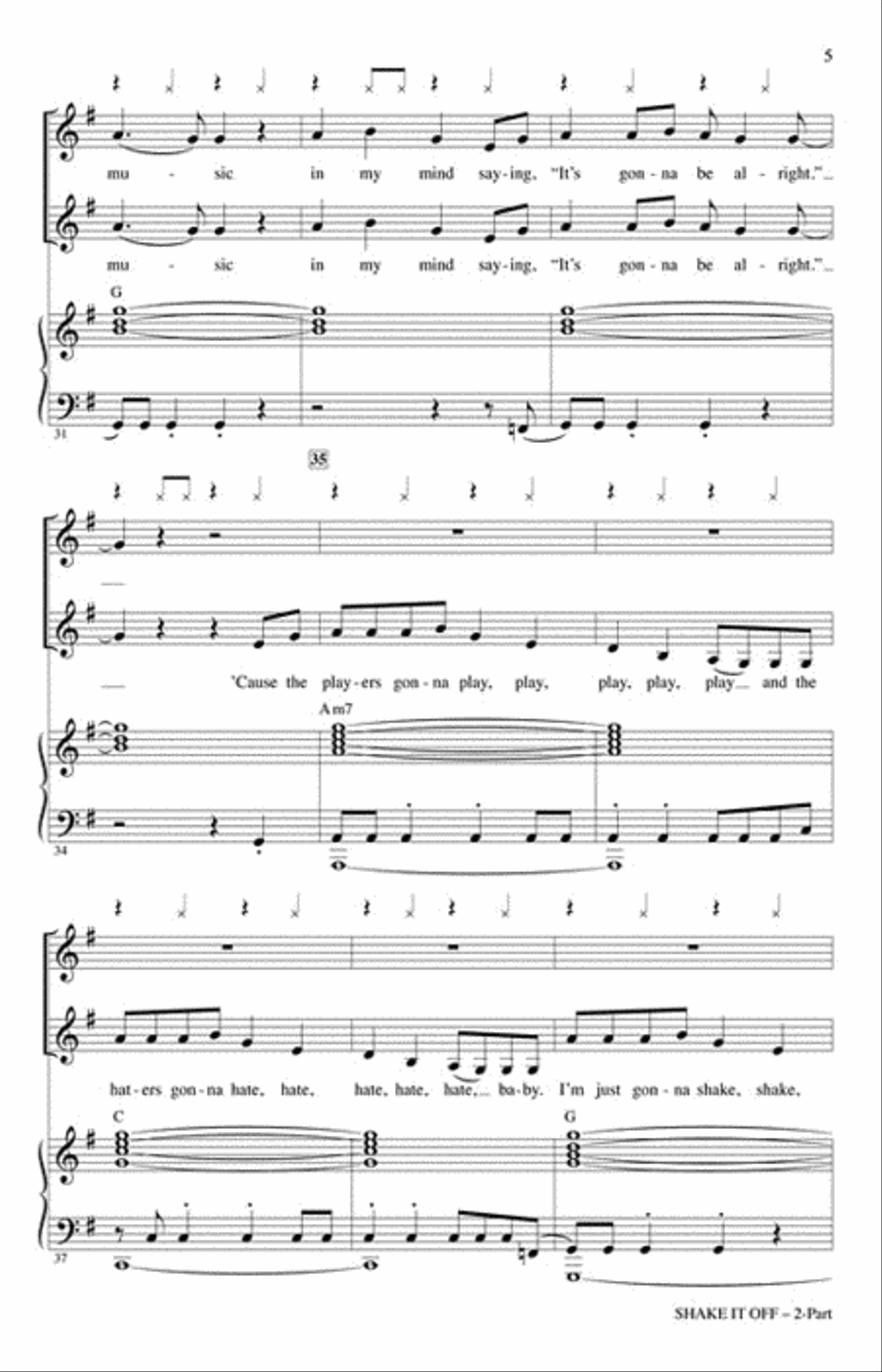 Shake It Off Shake It Off 2-Part scores gallery preview page 3