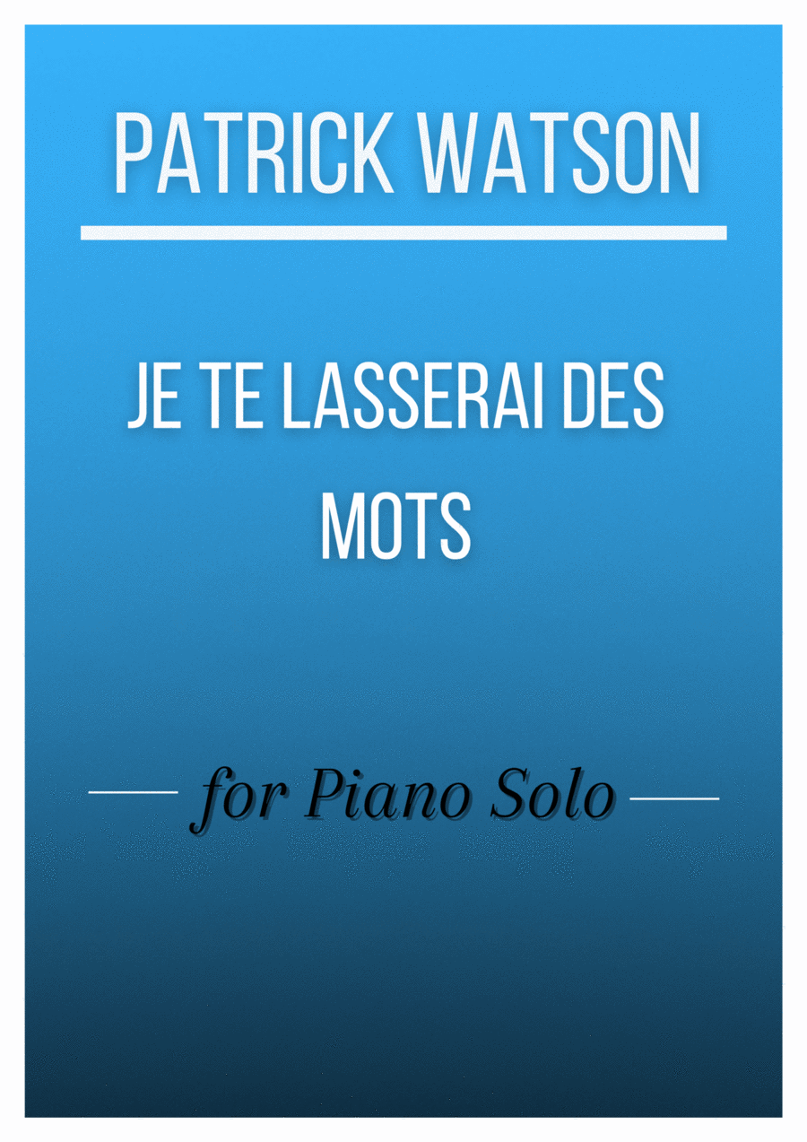 Je Te Laisserai Des Mots Easy Piano scores gallery preview page 1