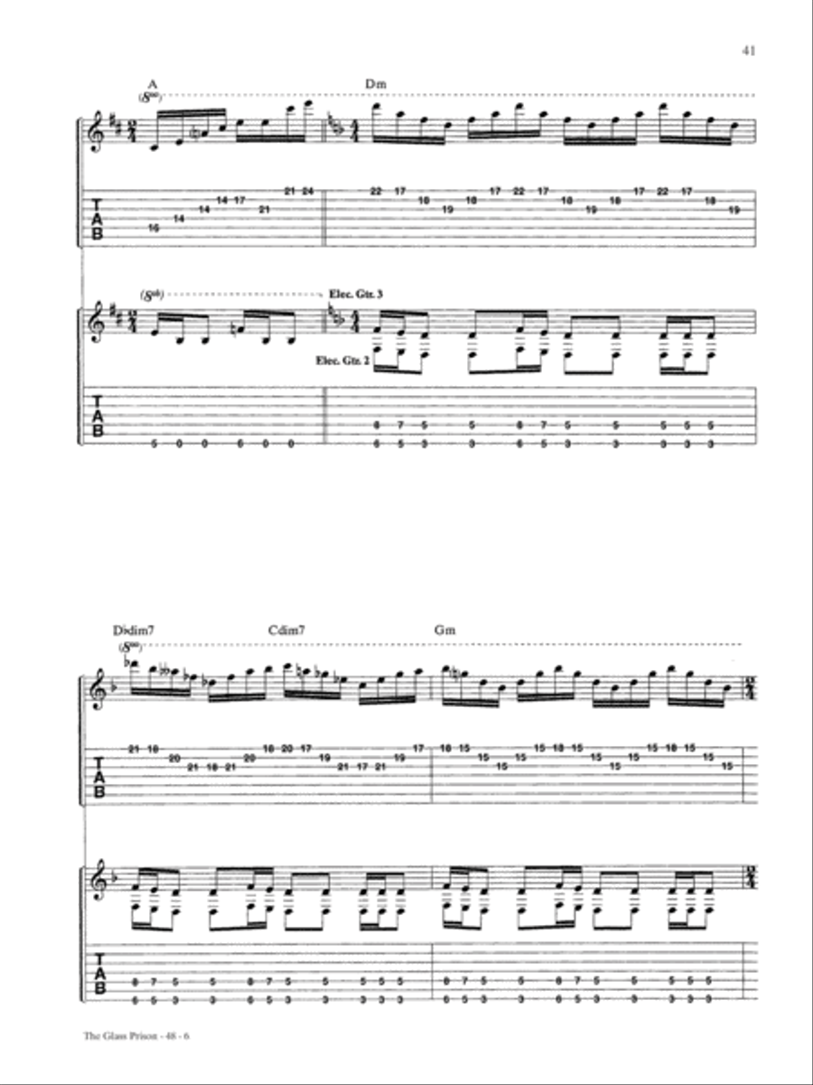 The Glass Prison The Glass Prison Guitar Tablature scores gallery preview page 6