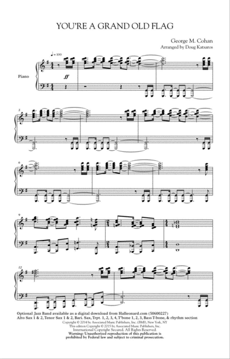 You're A Grand Old Flag You're A Grand Old Flag 4-Part scores gallery preview page 1