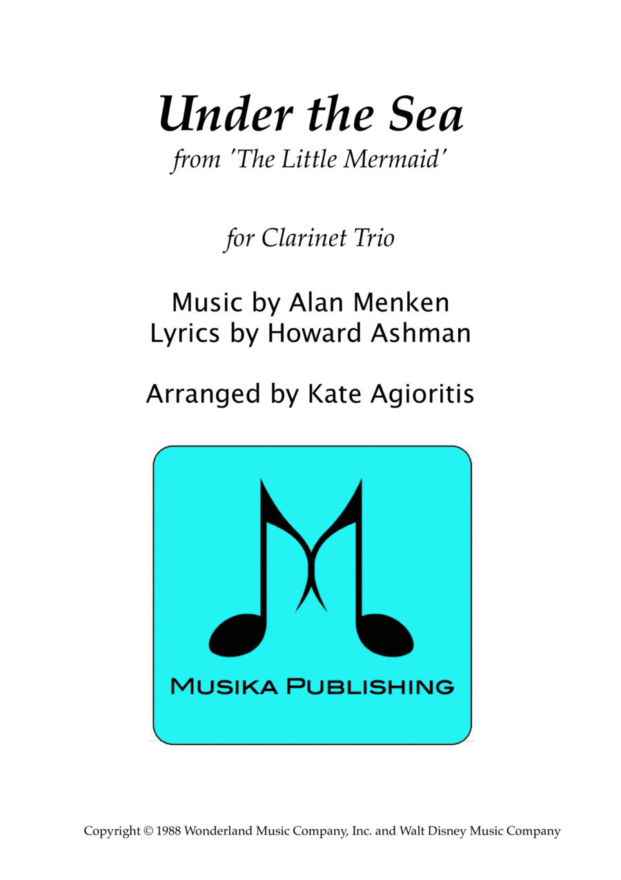 Under The Sea Clarinet Trio scores gallery preview page 1
