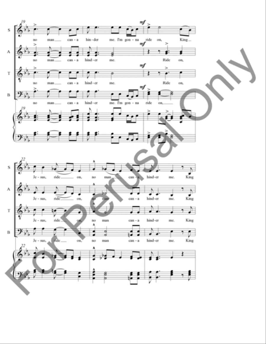 Ride On, King Jesus! Ride On, King Jesus! 4-Part scores gallery preview page 5
