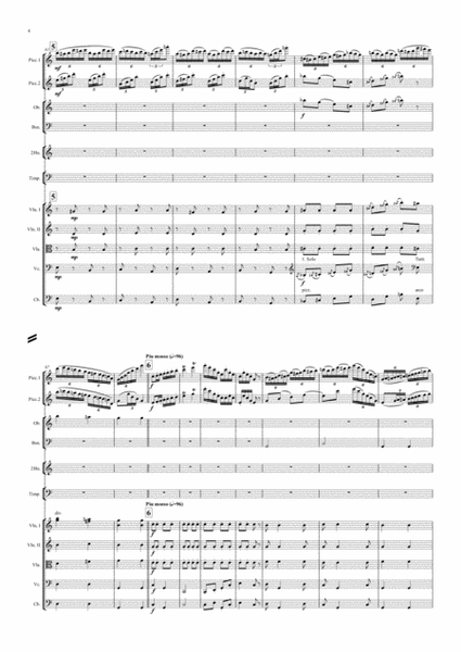 Tracoline, Op.6, for 2 Piccolos and Orchestra (arr.), Score and Parts