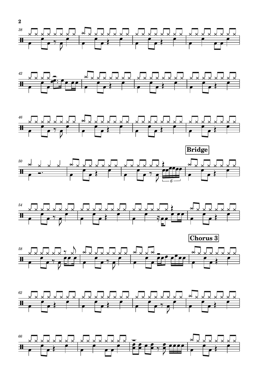 Spending My Time Drum Set scores gallery preview page 2
