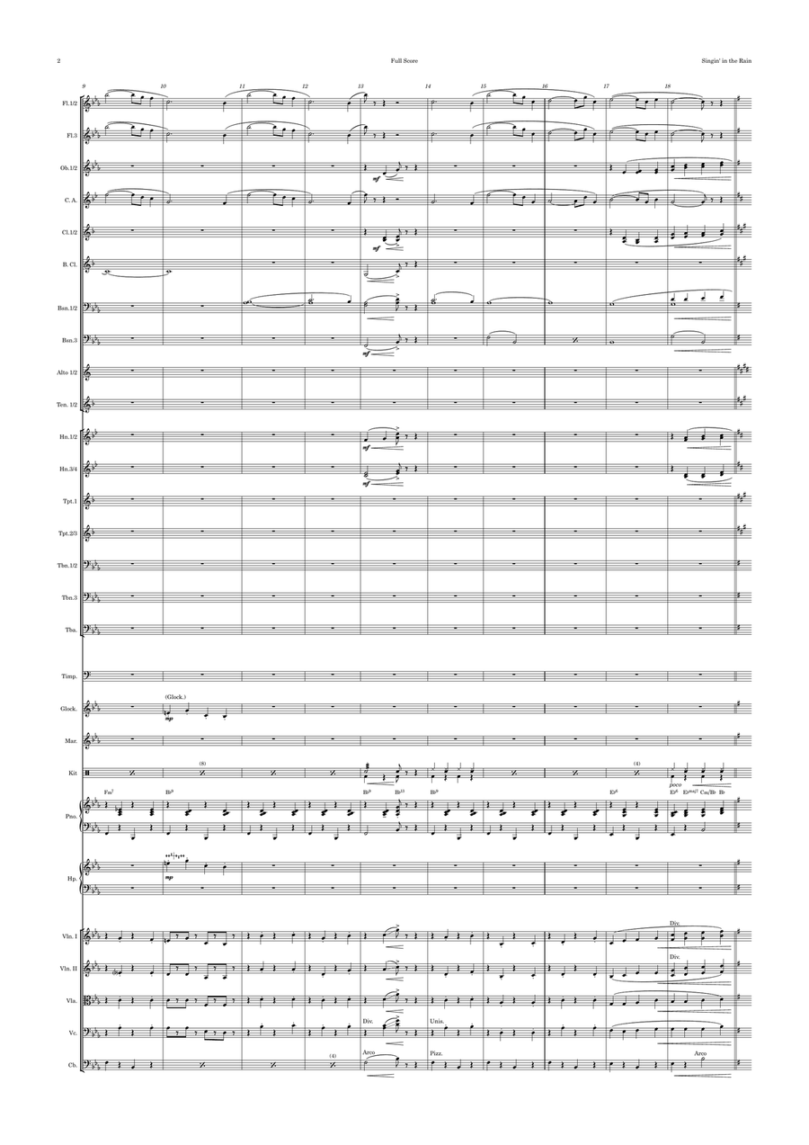 Singin' In The Rain Singin' In The Rain Full Orchestra scores gallery preview page 2