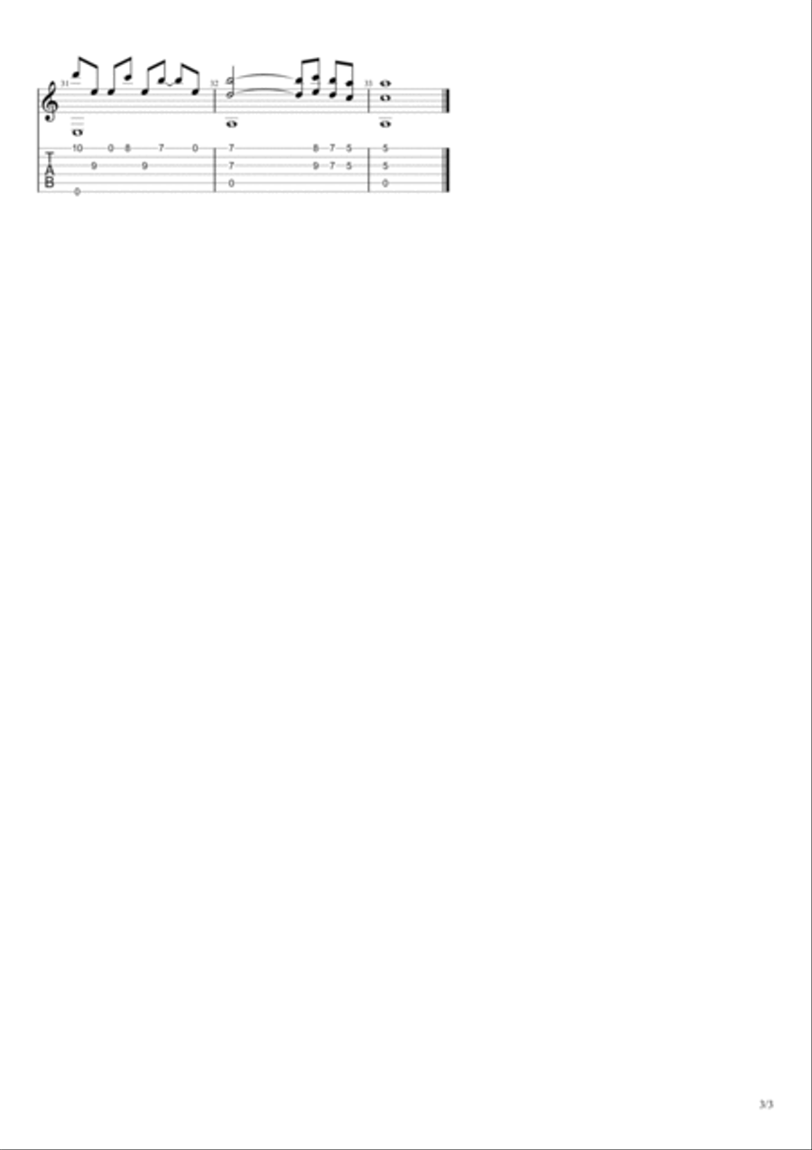 Falling into the green abyss - suite for guitar solo. Electric Guitar scores gallery preview page 6