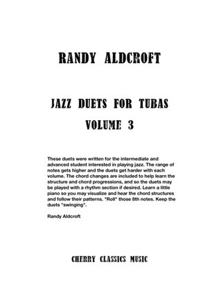 Book cover for Jazz Duets for Tubas, Volume 3